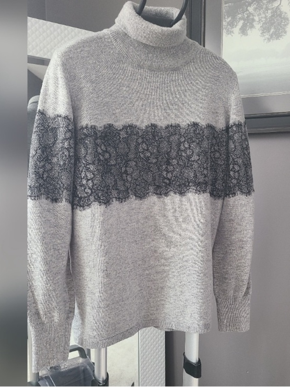 SPANNER Gray knit Turtleneck Sweater